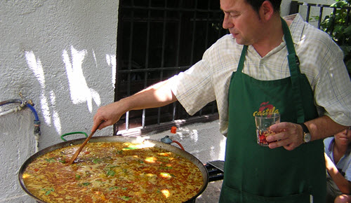 Castila Teacher Cooking Paella